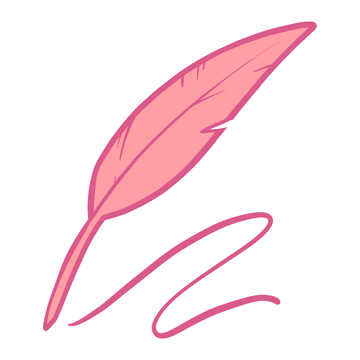 penna di piuma rosa